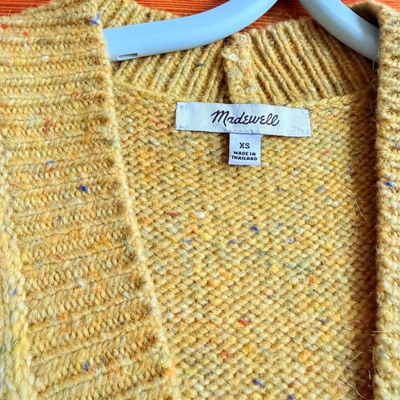 Madewell Mustard Yellow Wool Vest XS - Picture 6 of 7